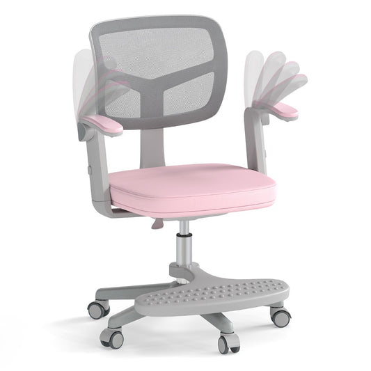 Pink Kids Desk Chair | Adjustable Height Swivel Seat Ages 3-10