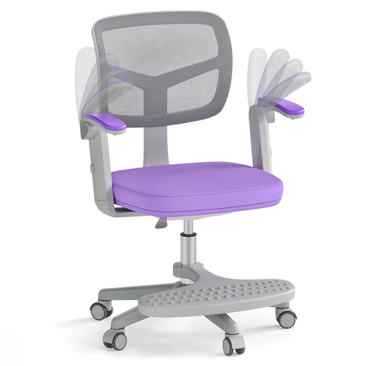 Purple Kids Desk Chair | Adjustable Height Swivel Seat Ages 3-10