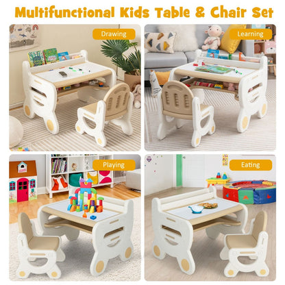 Kids Graffiti Art Desk & Chair Set with Storage