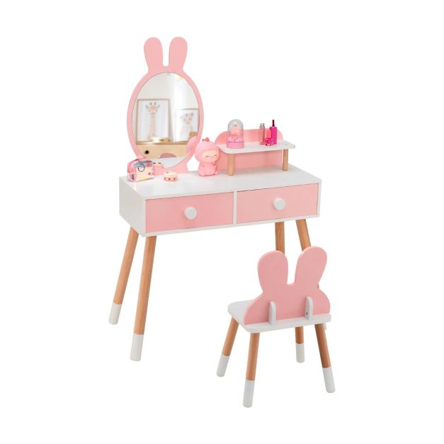 Kids 2-in-1 Princess Vanity Desk Set | Ideal for playtime and creative activities at home.