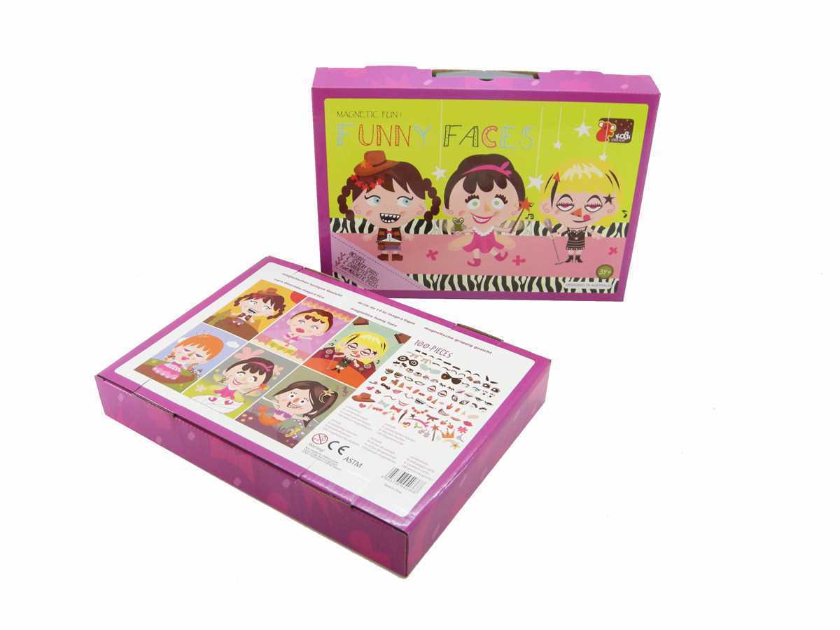 Colorful Magnetic Funny Face Girl toy for imaginative play, perfect for kids creative expression at home.