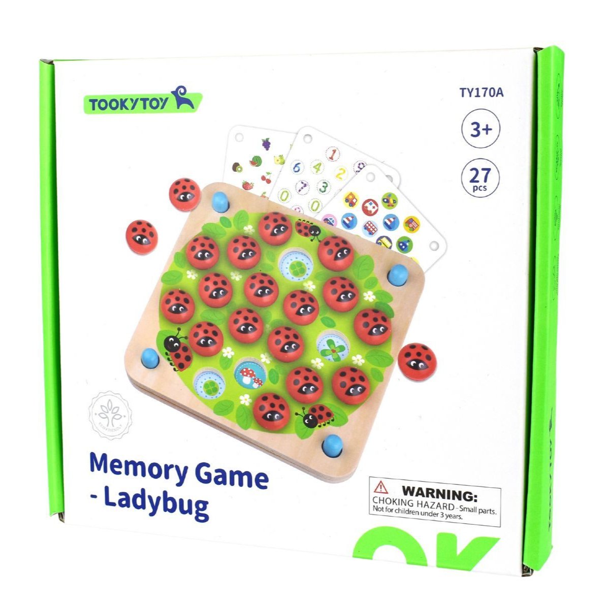 Colorful Lady Bug Memory Game for kids cognitive development and family fun at home.