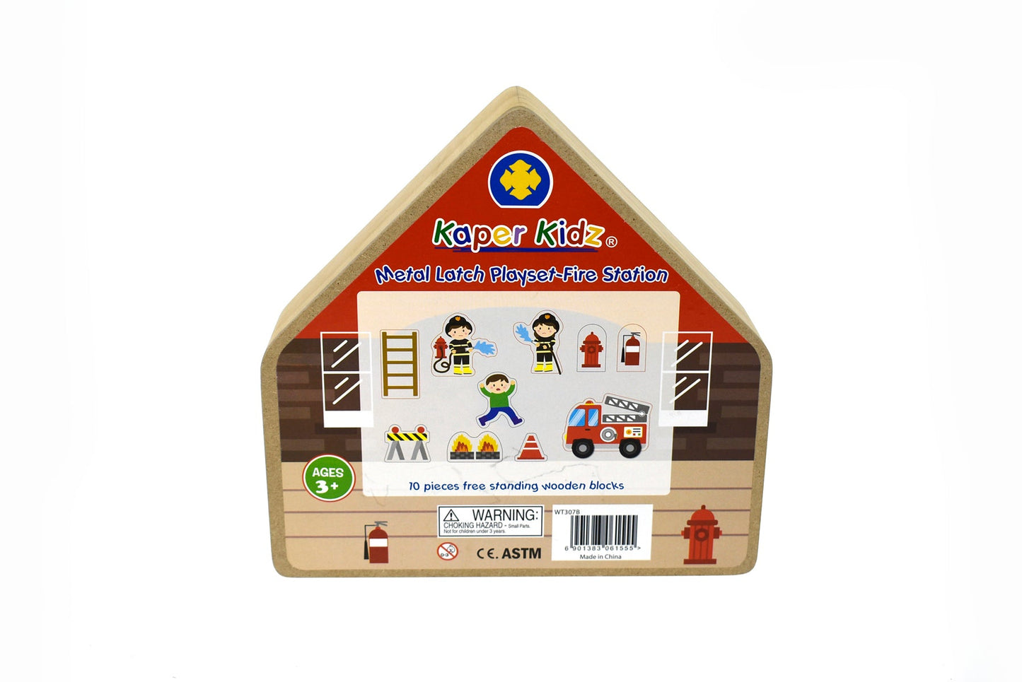 Metal latch fire station playset for imaginative play, ideal for kids imaginative adventures at home.