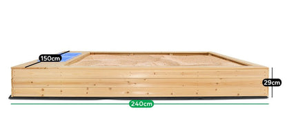 Mighty sandpit with water play and storage, perfect for fun-filled outdoor adventures for kids.