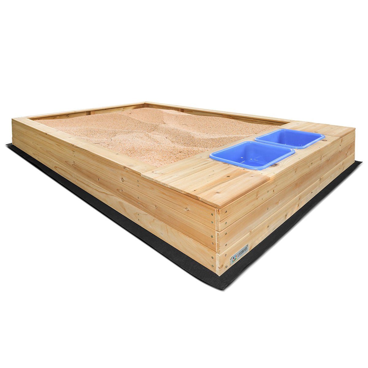 Lifespan Kids sandpit with storage and water play, perfect for interactive outdoor fun.