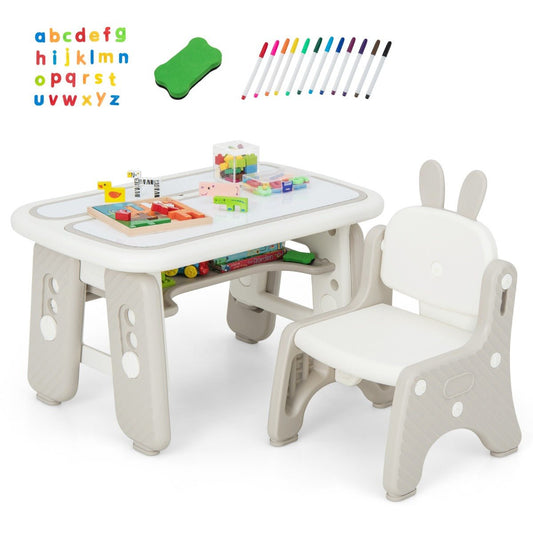 Kids activity table with flip top and storage for versatile play and organization at home.