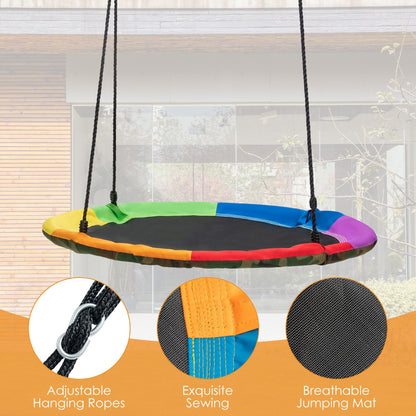 2 Piece Belt & Saucer Tree Swing Set | Adjustable Rope 150kg