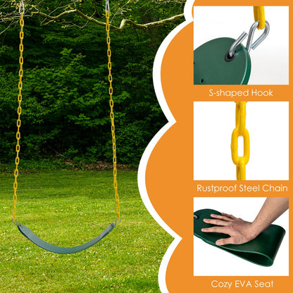 2 Piece Belt & Saucer Tree Swing Set | Adjustable Rope 150kg