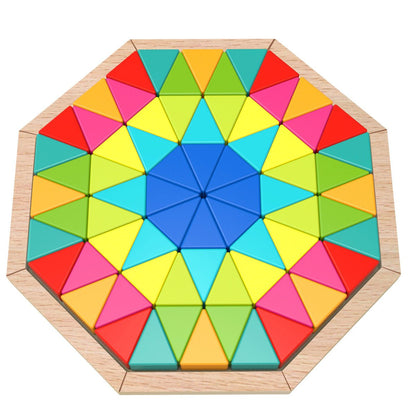 Colorful octagon mosaic puzzle for creative play, perfect for enhancing childrens spatial skills.