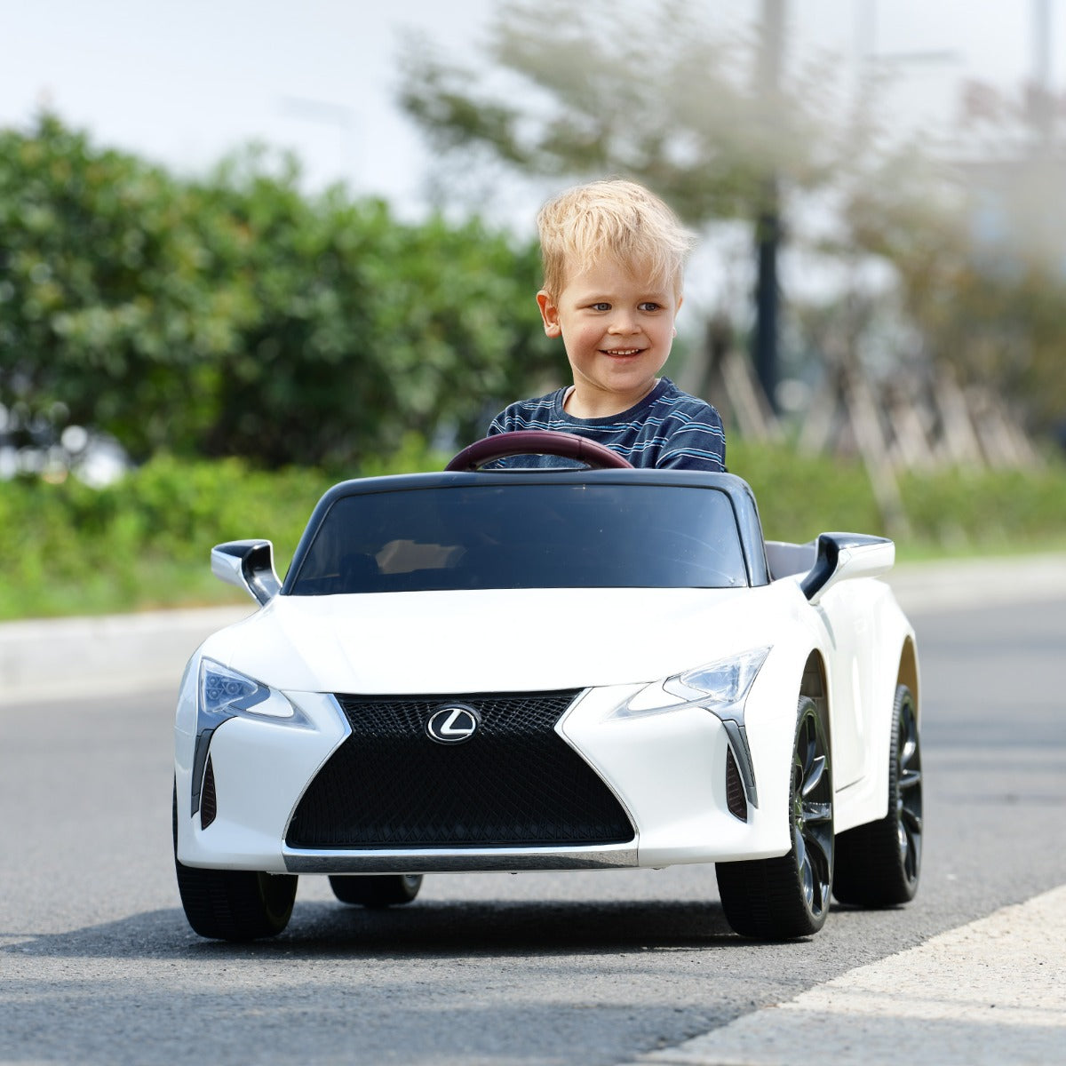 Lexus LC500 Kids Ride-On Car: Remote Control, White | Kids Mega Mart