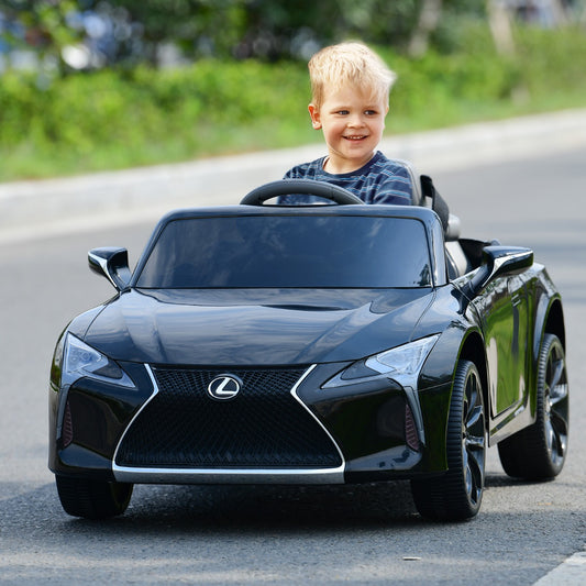 Lexus LC500 Kids Ride-On Car, Black - Remote Control, Ultimate Fun for Young Drivers