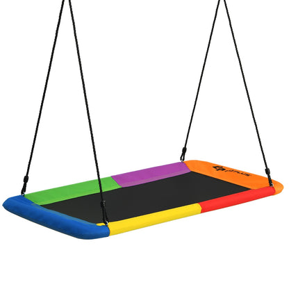 Kids Tree Swing Set | Adjustable Ropes in Green Navy Blue & Colorful