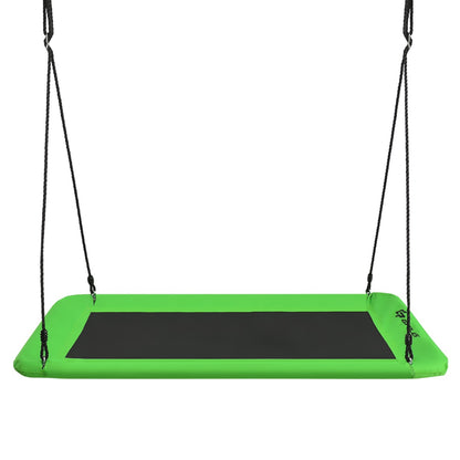 Kids Tree Swing Set | Adjustable Ropes Green Navy Blue Colorful