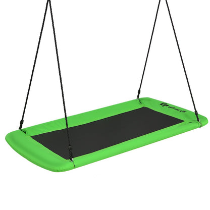 Kids Tree Swing Set | Adjustable Ropes Green Navy Blue Colorful