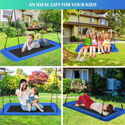 Kids Tree Swing Set | Adjustable Ropes in Green Navy & Colorful