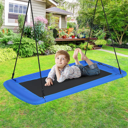Kids Tree Swing Set | Adjustable Ropes in Green Navy & Colorful