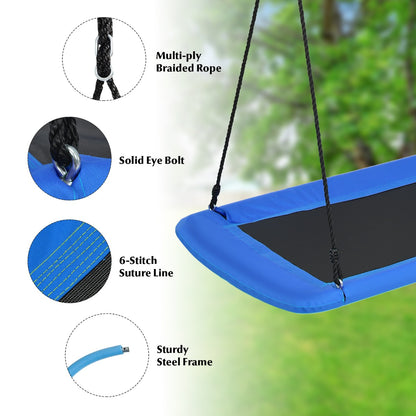 Kids Tree Swing Set | Adjustable Ropes in Green Navy & Colorful