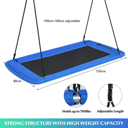 Kids Tree Swing Set | Adjustable Ropes in Green Navy & Colorful