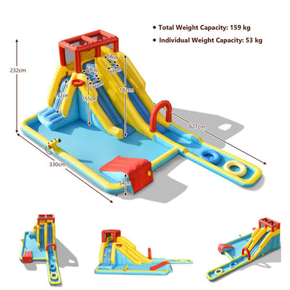 Kids Inflatable Water Slide Park & Bounce House - No Blower