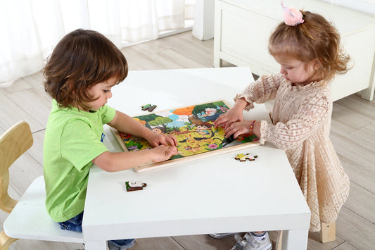 Colorful 72-piece pet-themed jigsaw puzzle for kids, perfect for fun and learning at home.