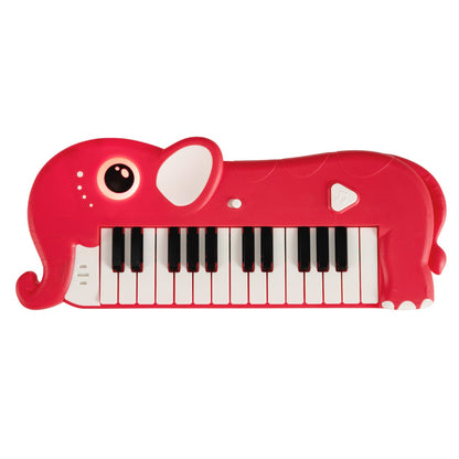 Red Elephant Piano Keyboard | 25 Keys Music Toy with Lights