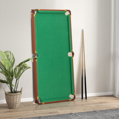 Kid-friendly folding pool table for family game nights, compact design for easy storage.