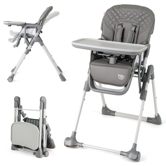 Portable Adjustable Highchair | Grey Multi-Position Comfort Seat