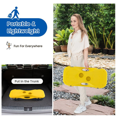 Portable Badminton Net Set | Blue & Yellow All-in-One Kit