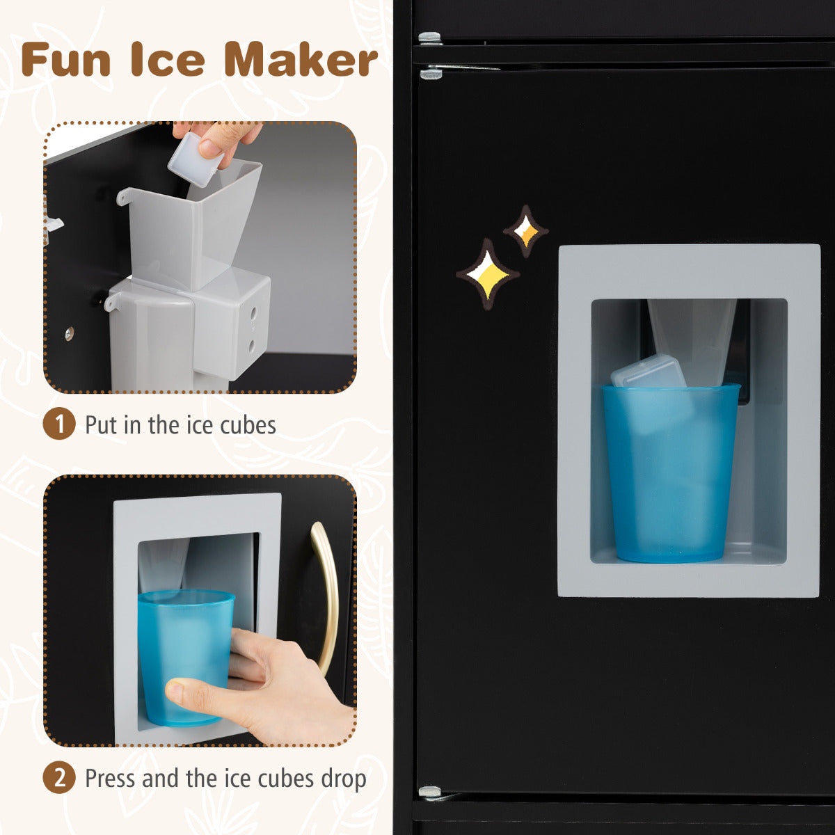 Black Kids Kitchen Playset | Sound Effects & Accessories