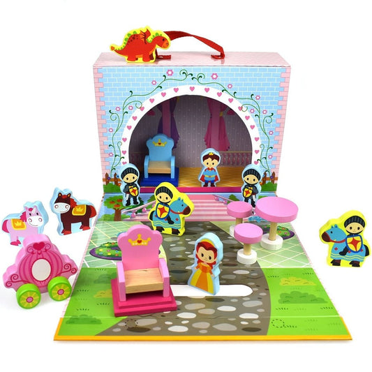 Princess Story Box perfect for imaginative play, includes themed books and accessories.