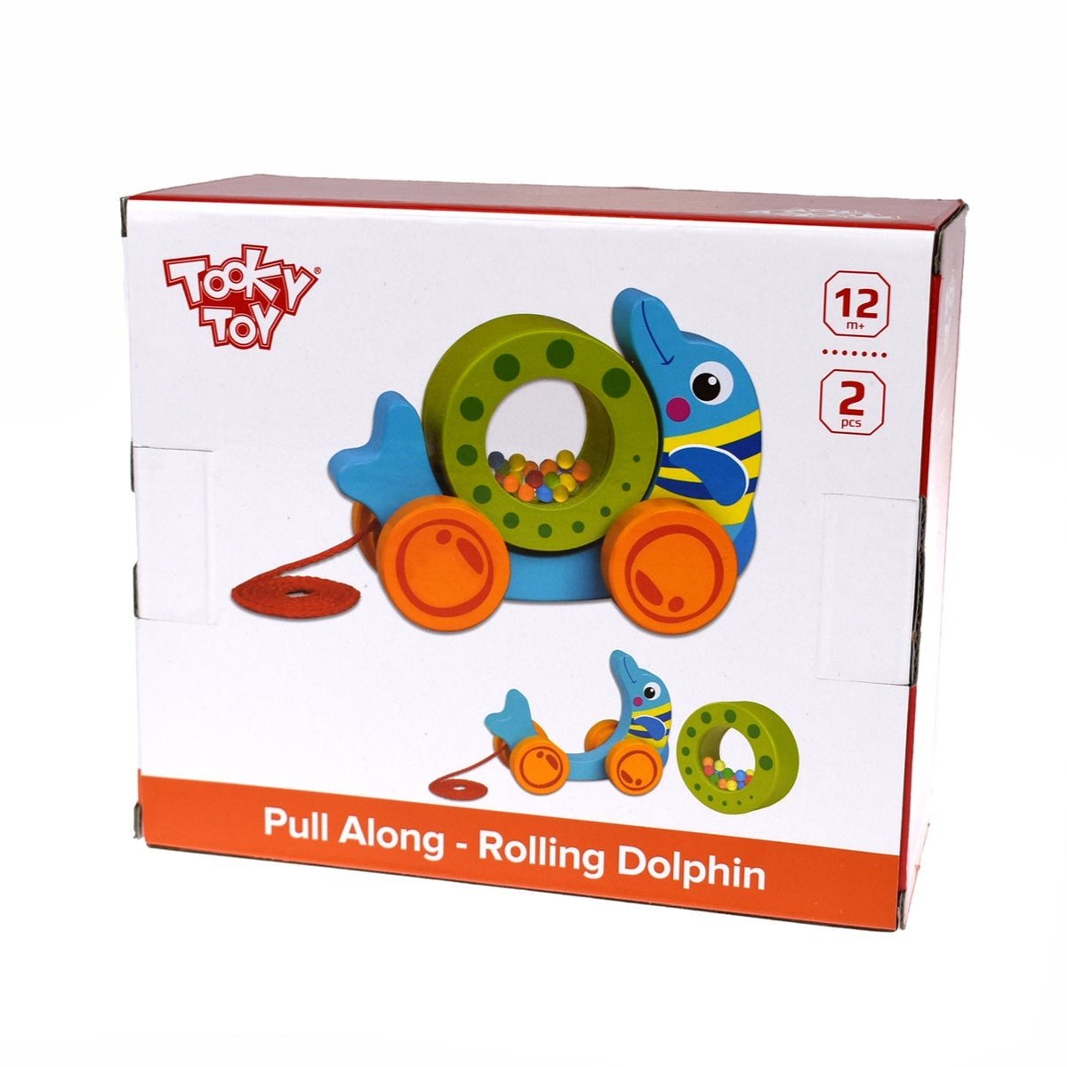 Pull Along Toy Dolphin for interactive play, promoting fun and development in children.