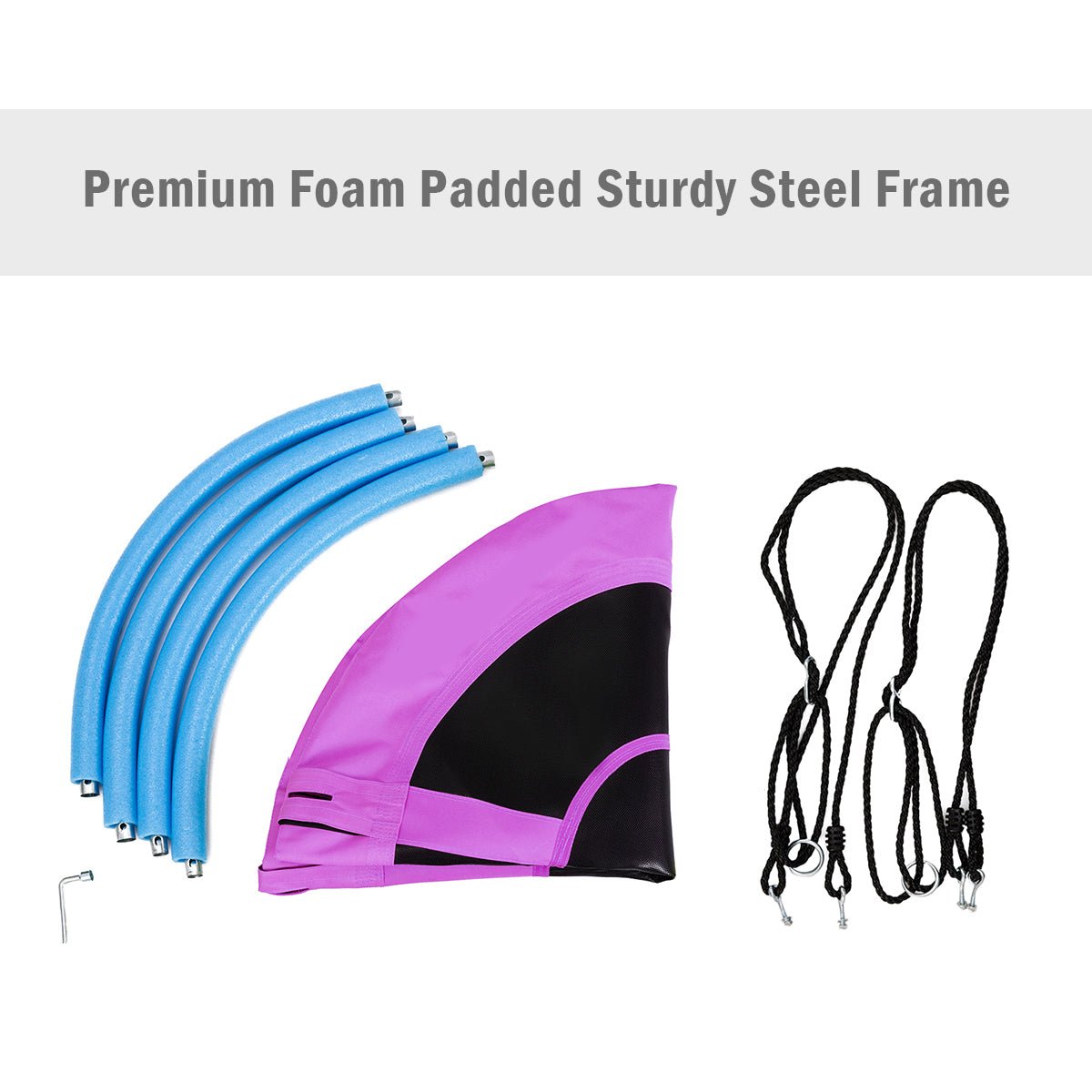 Kids Purple Flying Saucer Tree Swing - 100cm Seat for Fun Outdoor Play.