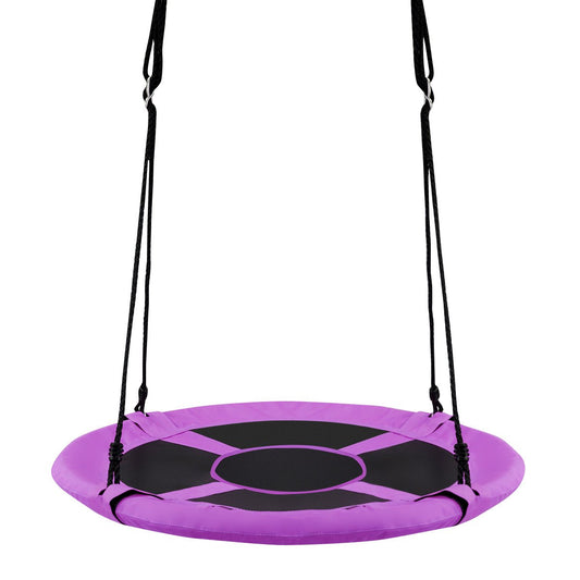 Purple Flying Saucer Tree Swing for Kids, 100cm - Fun and durable outdoor play equipment.
