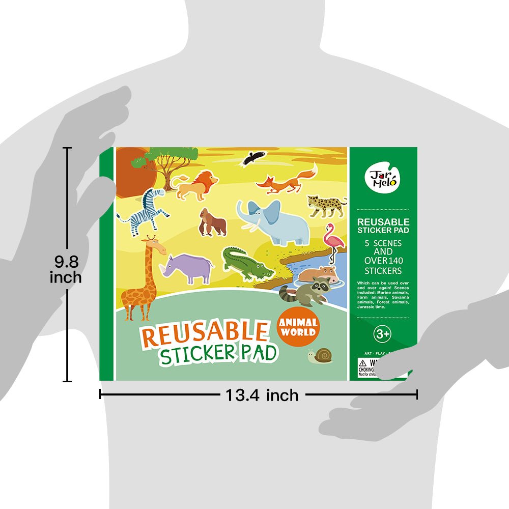 Reusable Sticker Pad Set Animal World - Kids Mega Mart