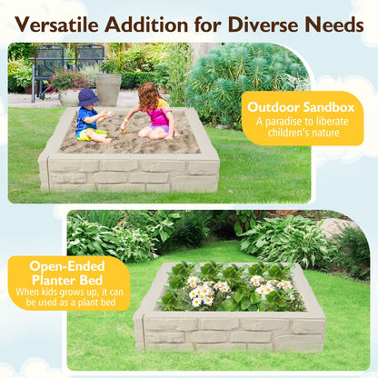 2 In 1 Sandbox | Outdoor Play Space with Cover White
