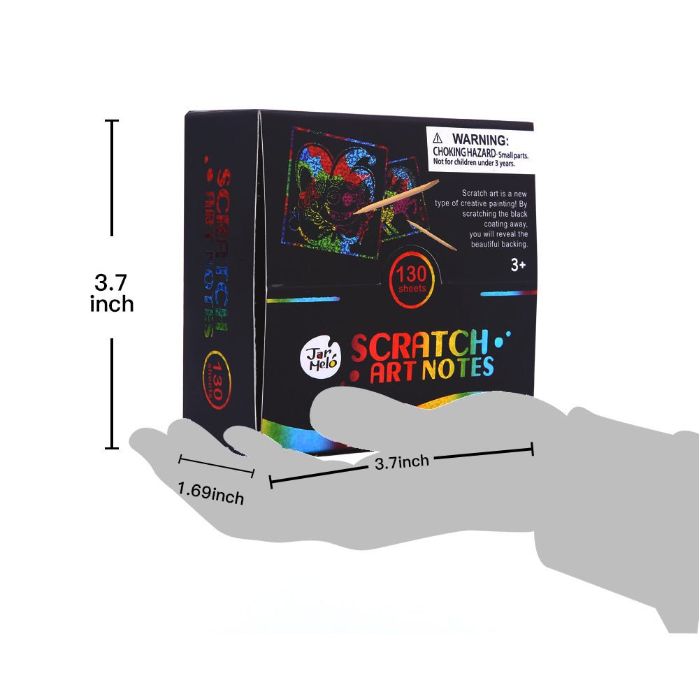JarMelo Scratch Art Glittery Notes – Kids Mega Mart
