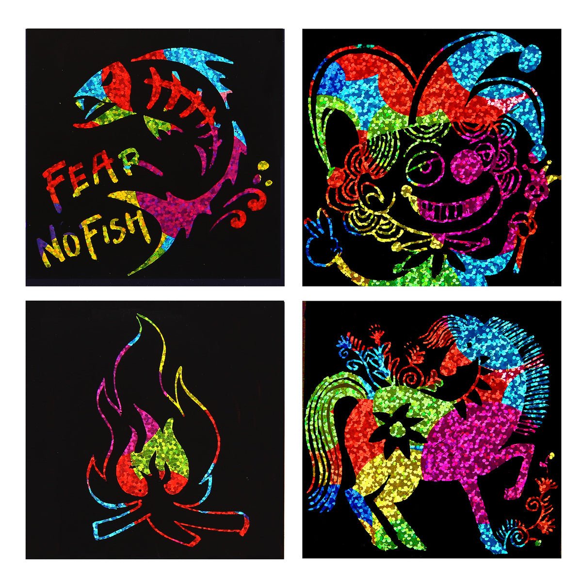 JarMelo Scratch Art Glittery Notes – Kids Mega Mart