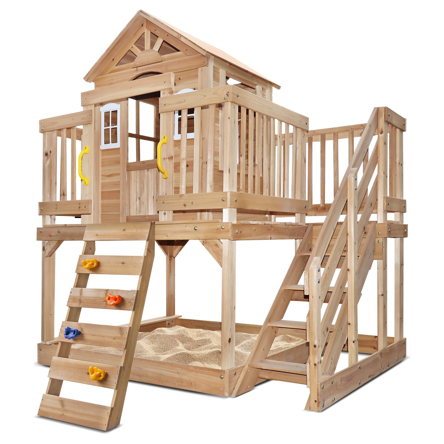Silverton Cubby House With Rock Climbing Wall - Kids Mega Mart