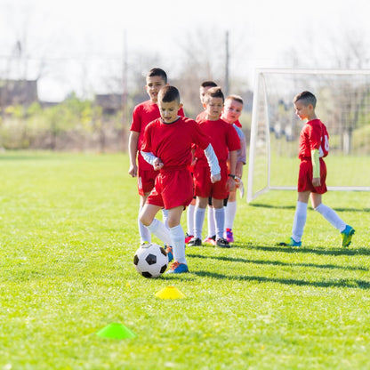 Soccer Goal | White UPVC Frame, Net & Cones for Backyard Play