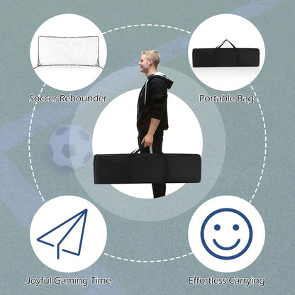 Soccer Rebounder Net | 375cm Wide Black Mesh for Skill Training