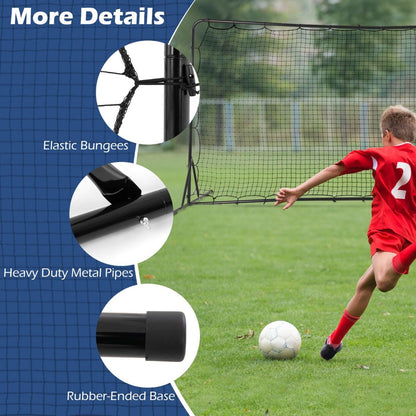 Soccer Rebounder Net | 375cm Wide Black Mesh for Skill Training