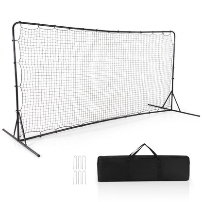 Soccer Rebounder Net | 375cm Wide Black Mesh for Skill Training
