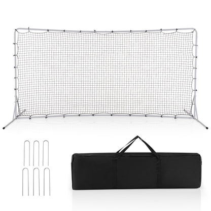 White Soccer Rebounder Net 375cm x 185cm | With Carry Bag