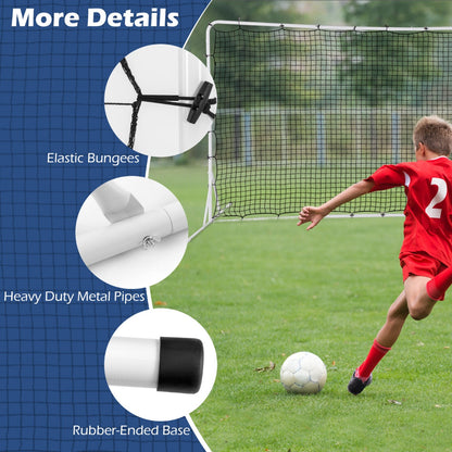White Soccer Rebounder Net 375cm x 185cm | With Carry Bag