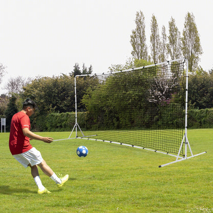 White Soccer Rebounder Net 375cm x 185cm | With Carry Bag