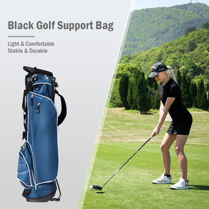 Ultra Lightweight 3.5lb Golf Bag 4 Way Dividers Blue Stand Bag