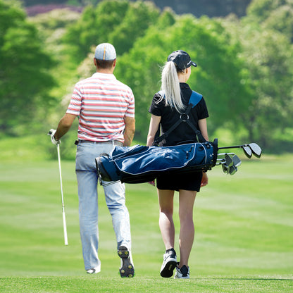 Ultra Lightweight 3.5lb Golf Bag 4 Way Dividers Blue Stand Bag
