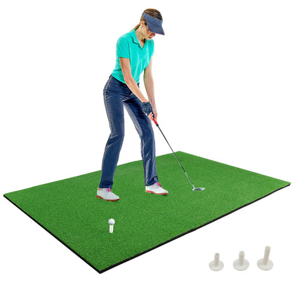 Green Golf Hitting Mat 1.5M x 1M | Synthetic Turf Practice