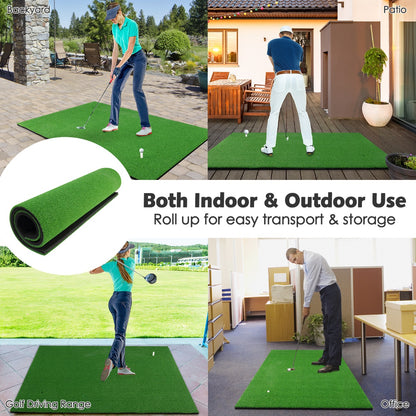 Green Golf Hitting Mat 1.5M x 1M | Synthetic Turf Practice
