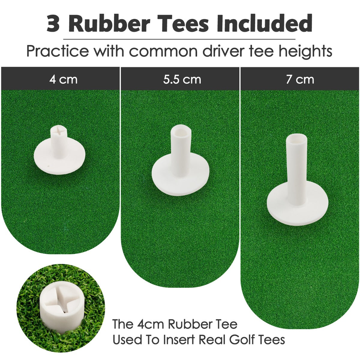 Green Golf Hitting Mat 1.5M x 1M | Synthetic Turf Practice